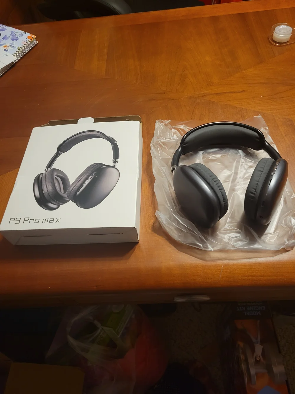 P9 Pro Max Wireless Over-Ear Headphones - Black